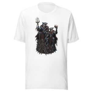 anthropomorphic shark warriors throne